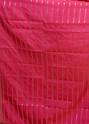 Pink Uppada Silk Saree With Blouse Piece