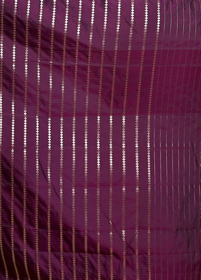 Purple Uppada Silk Saree With Blouse Piece