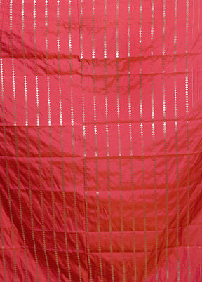 Pink Uppada Silk Saree With Blouse Piece