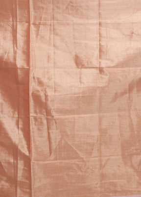 Rust Tissue Silk Saree With Blouse Piece