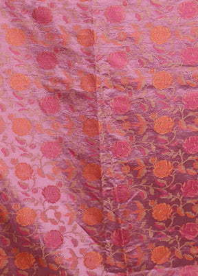 Pink Dupion Silk Saree With Blouse Piece
