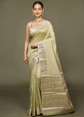 Cream Handloom Dupion Pure Silk Saree With Blouse Piece