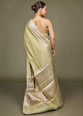 Cream Handloom Dupion Pure Silk Saree With Blouse Piece