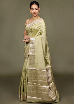 Cream Handloom Dupion Pure Silk Saree With Blouse Piece