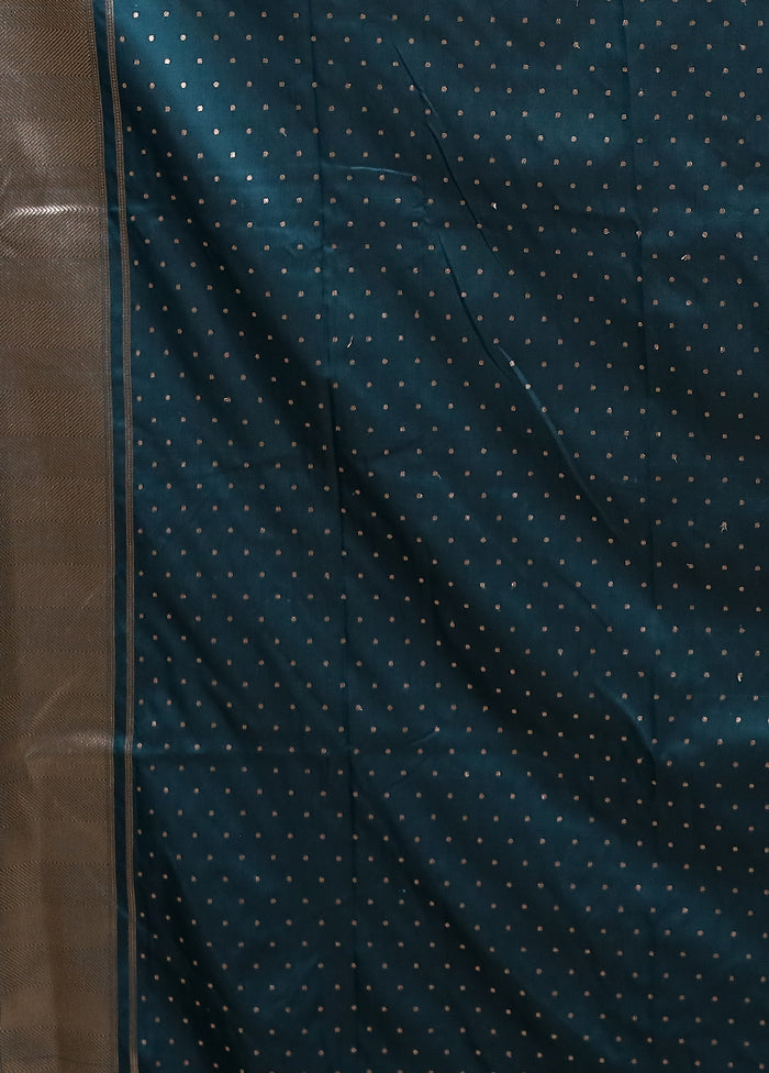 Green Katan Silk Saree With Blouse Piece