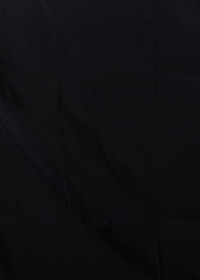 Black Katan Silk Saree With Blouse Piece