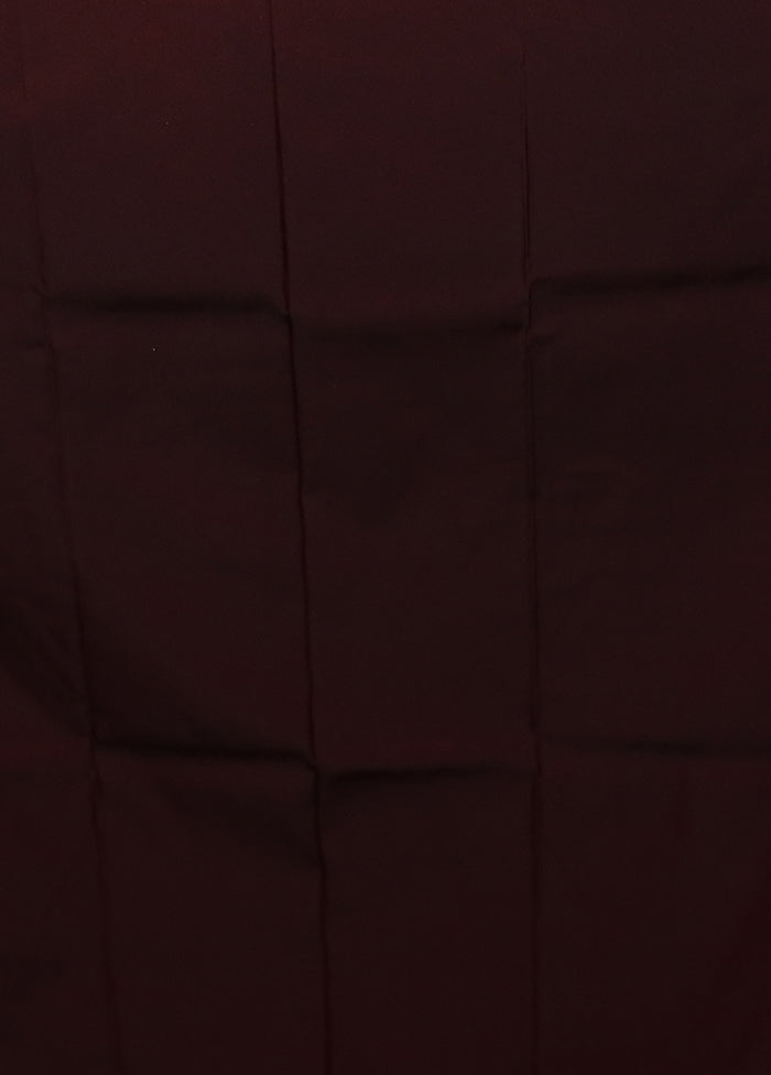 Maroon Katan Silk Saree With Blouse Piece