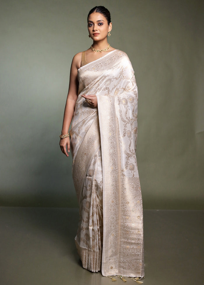Yellow Dupion Silk Saree With Blouse Piece