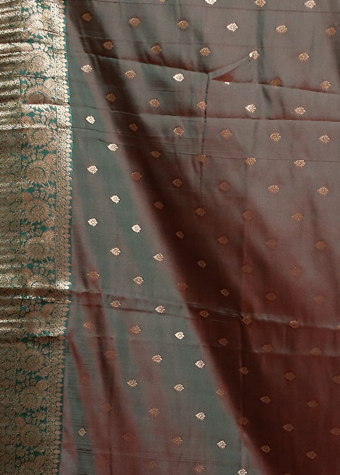 Purple Dupion Silk Saree With Blouse Piece