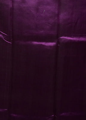 Purple Handloom Dupion Pure Silk Saree With Blouse Piece