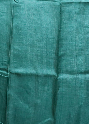 Yellow Handloom Tussar Pure Silk Saree With Blouse Piece