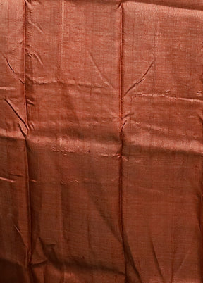 Yellow Handloom Tussar Pure Silk Saree With Blouse Piece