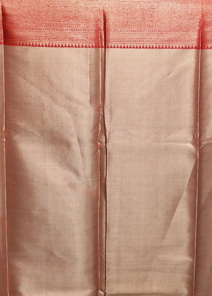 Blue Kora Silk Saree With Blouse Piece