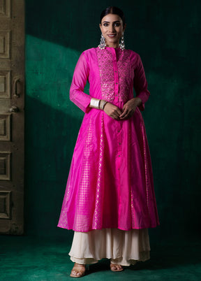 Fuchsia Pure Readymade Silk Kurti