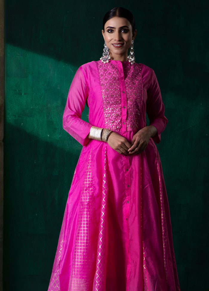 Fuchsia Pure Readymade Silk Kurti