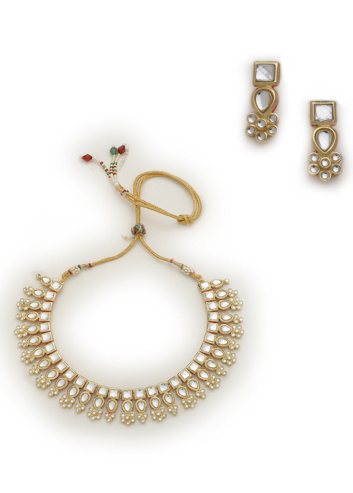 Gold Plated Gorgeous Kundan Traditional Jewellery Set - Indian Silk House Agencies