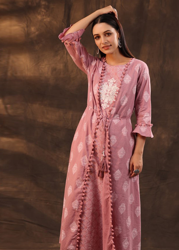 Pink Readymade Cotton Kurti