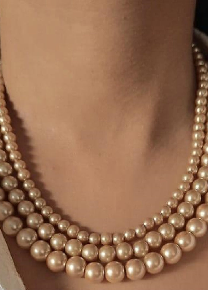 Gold Plated Pearls Vintage Necklace - Indian Silk House Agencies