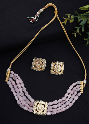 Gold Plated Kundan Jewellery Set - Indian Silk House Agencies