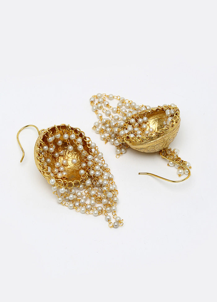 Gold Plated Kundan Dangler Earrings - Indian Silk House Agencies