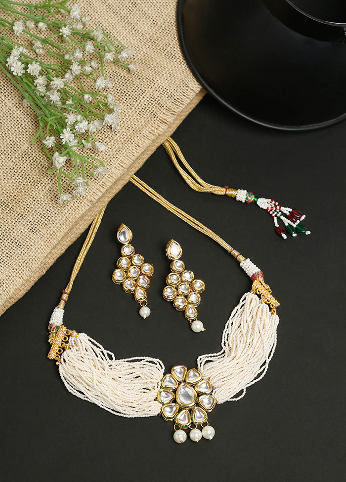 Gold Plated Kundan Jewellery Set - Indian Silk House Agencies