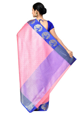 Pink Organza Saree With Blouse Piece