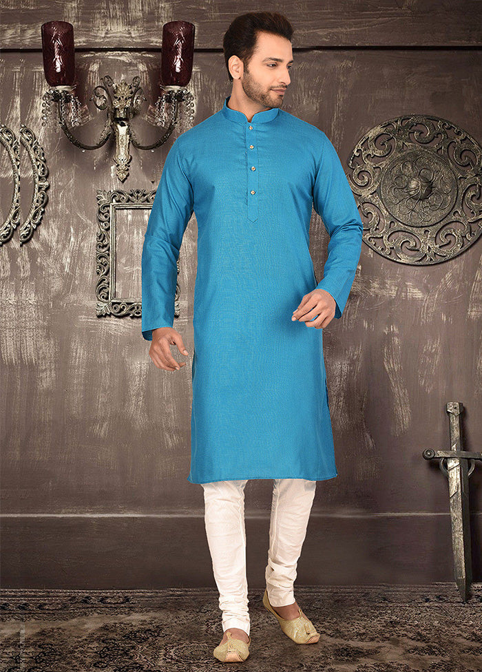 2 Pc Firoza Cotton Kurta Pajama Set - Indian Silk House Agencies