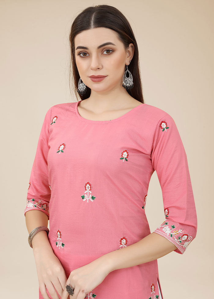 Pink Readymade Silk Kurti - Indian Silk House Agencies
