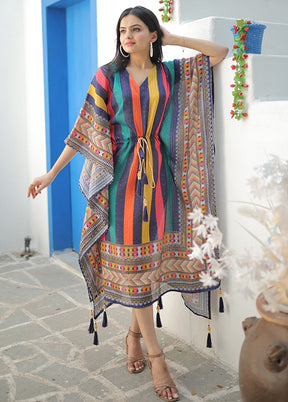 Multicolor Readymade Cotton Kaftaan - Indian Silk House Agencies