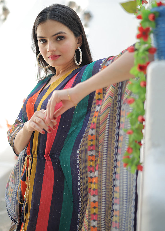 Multicolor Readymade Cotton Kaftaan - Indian Silk House Agencies