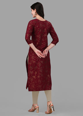 Maroon Readymade Rayon Kurti - Indian Silk House Agencies