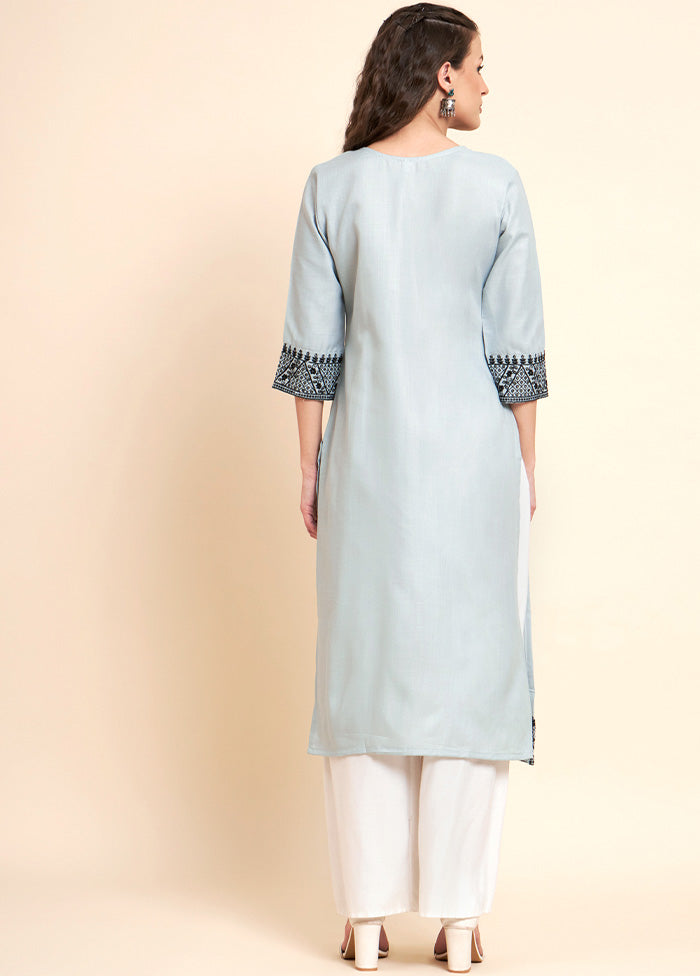 Grey Readymade Cotton Kurti - Indian Silk House Agencies