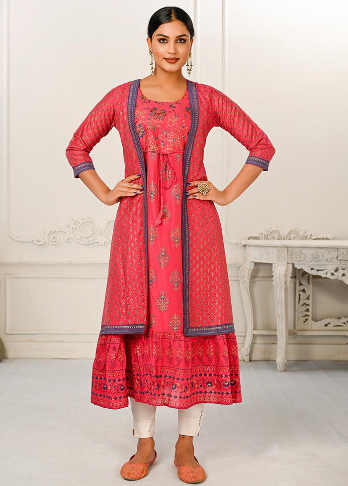 Red Readymade Cotton Kurti - Indian Silk House Agencies