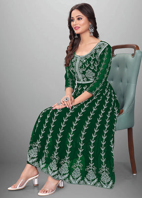 Green Readymade Georgette Kurti - Indian Silk House Agencies