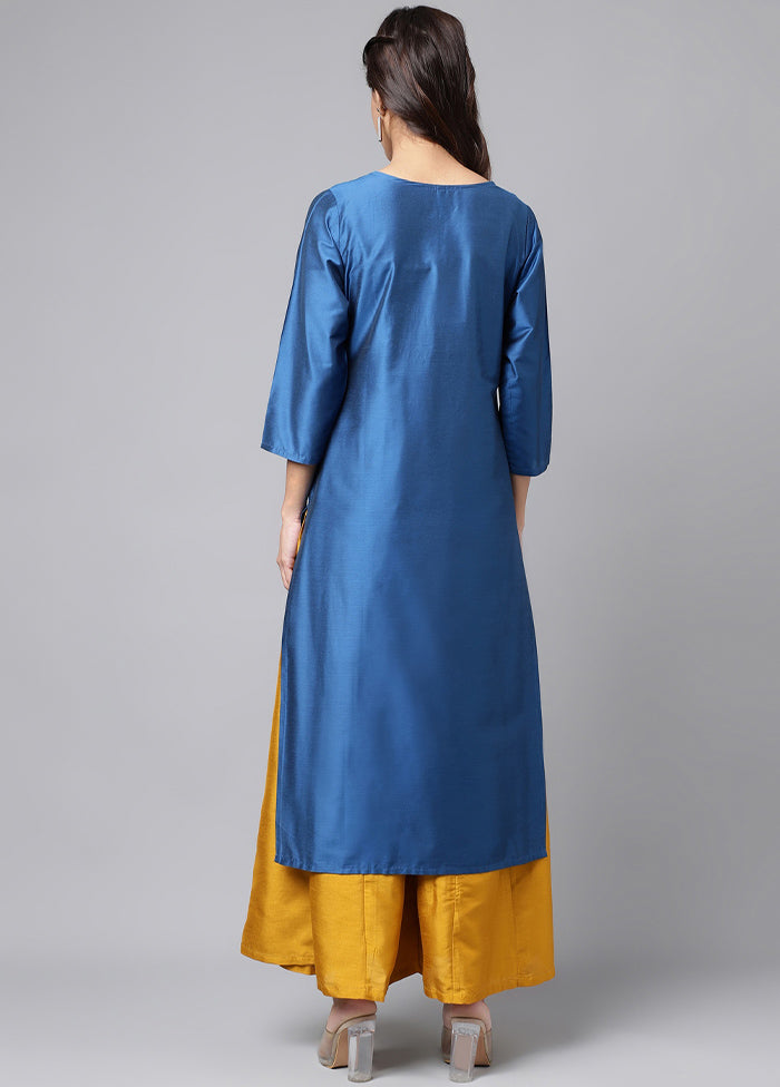 Blue Readymade Silk Kurti - Indian Silk House Agencies