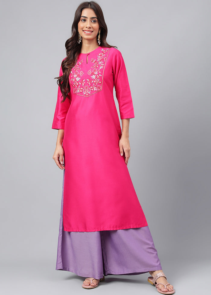 Pink Readymade Silk Kurti - Indian Silk House Agencies