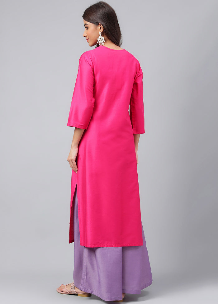 Pink Readymade Silk Kurti - Indian Silk House Agencies