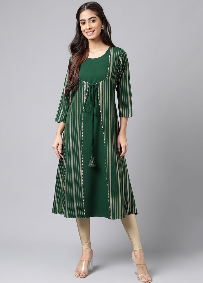 Green Readymade Silk Kurti - Indian Silk House Agencies