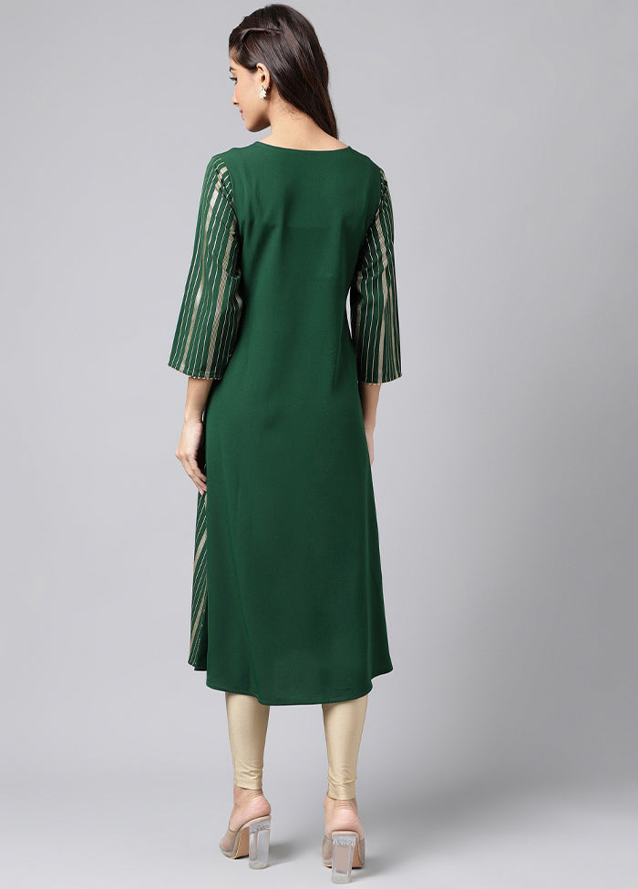 Green Readymade Silk Kurti - Indian Silk House Agencies