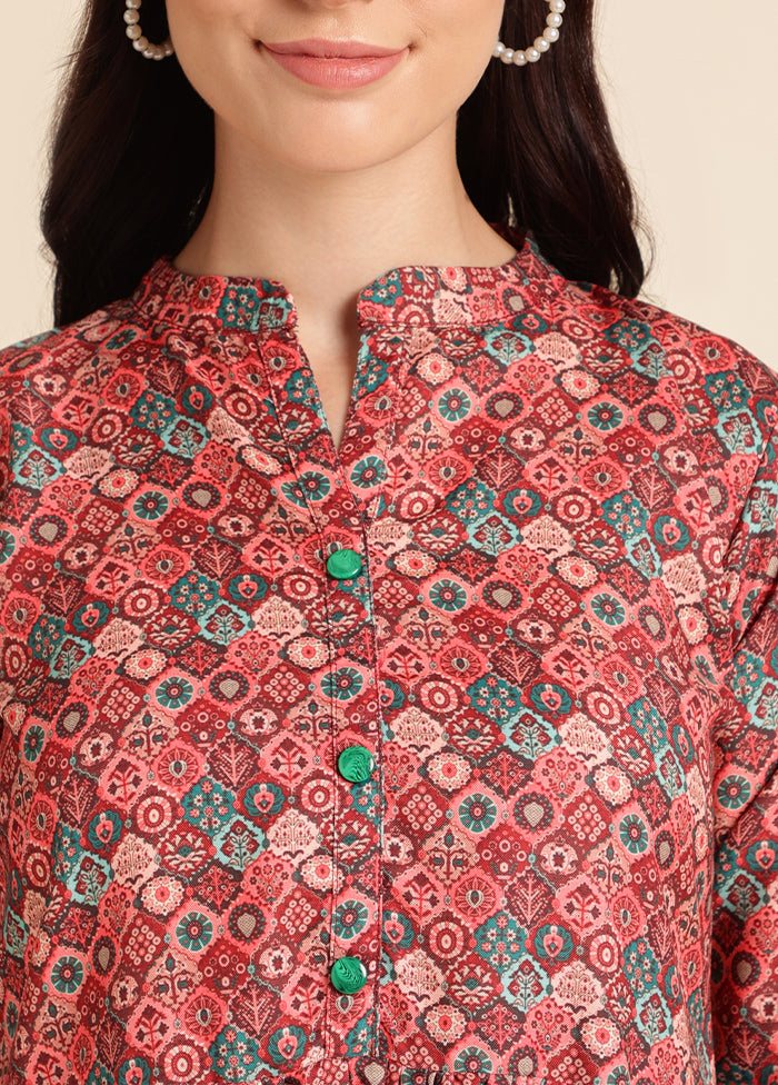 Multicolor Readymade Rayon Top - Indian Silk House Agencies