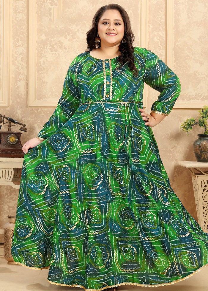 Green Readymade Rayon Kurti - Indian Silk House Agencies