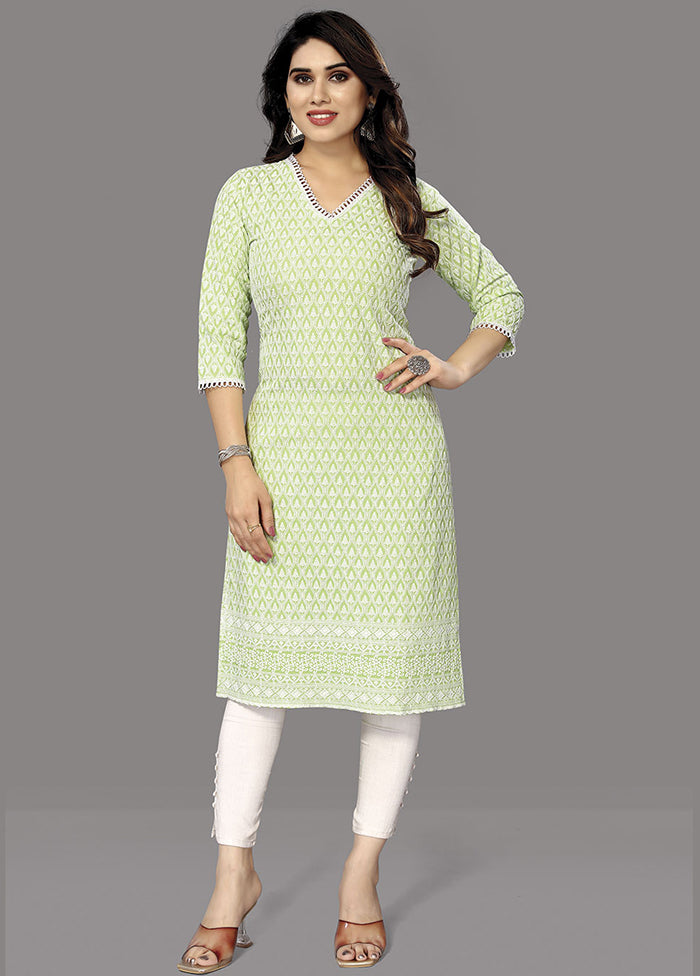 Pista Green Readymade Silk Kurti - Indian Silk House Agencies