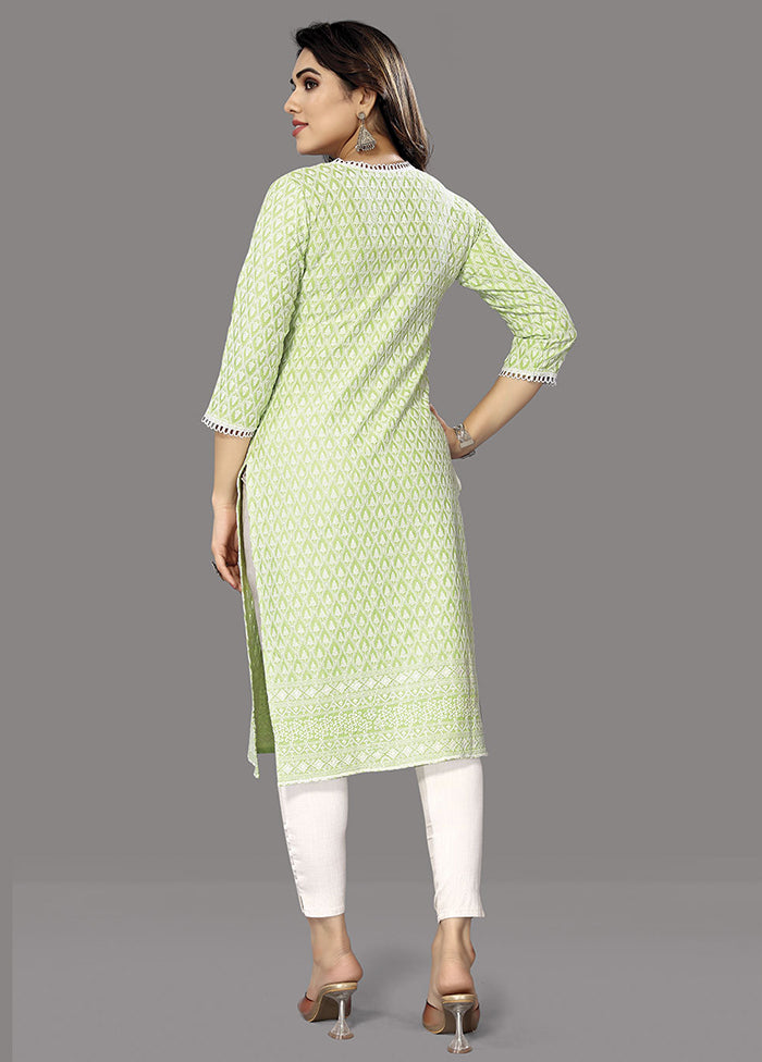 Pista Green Readymade Silk Kurti - Indian Silk House Agencies