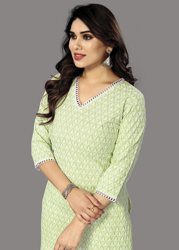 Pista Green Readymade Silk Kurti - Indian Silk House Agencies