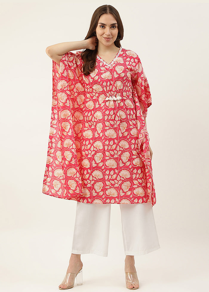 Pink Readymade Cotton Kaaftan - Indian Silk House Agencies