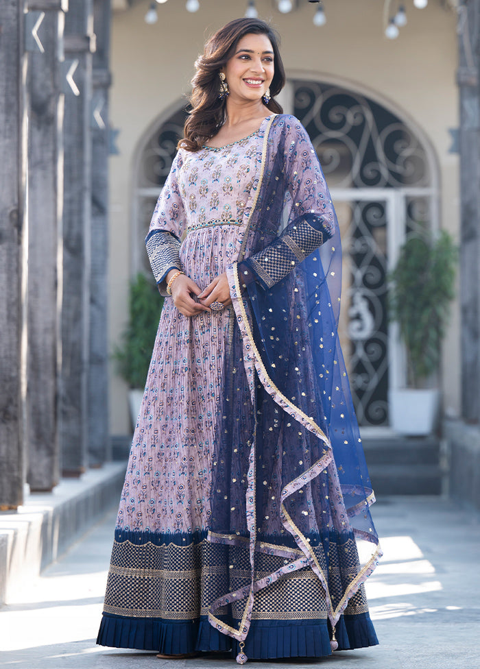 Off White Readymade Georgette Indian Dress - Indian Silk House Agencies