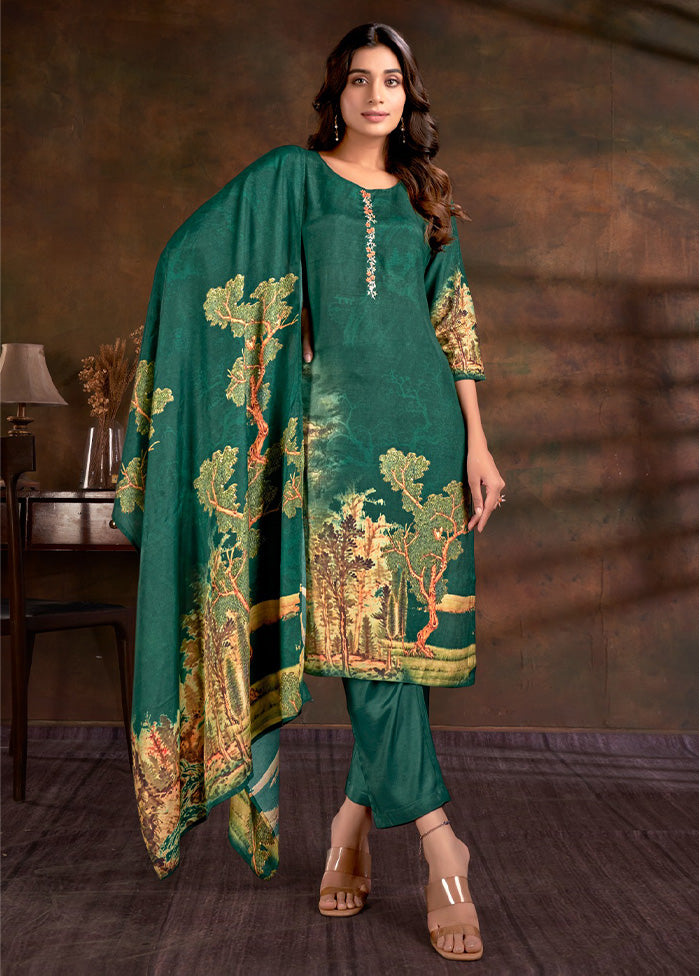 3 Pc Rama Readymade Silk Suit Set - Indian Silk House Agencies