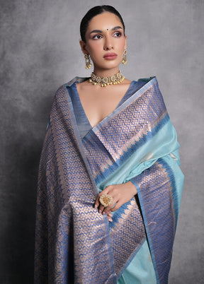 Firoza Dupion Silk Saree With Blouse Piece - Indian Silk House Agencies