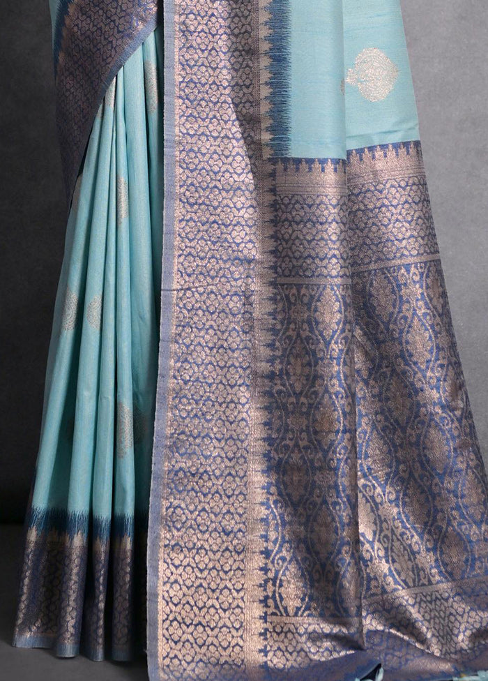 Firoza Dupion Silk Saree With Blouse Piece - Indian Silk House Agencies