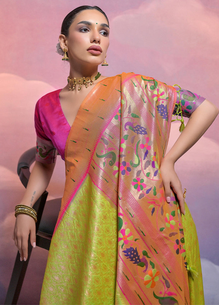 Mehendi Dupion Silk Saree With Blouse Piece - Indian Silk House Agencies